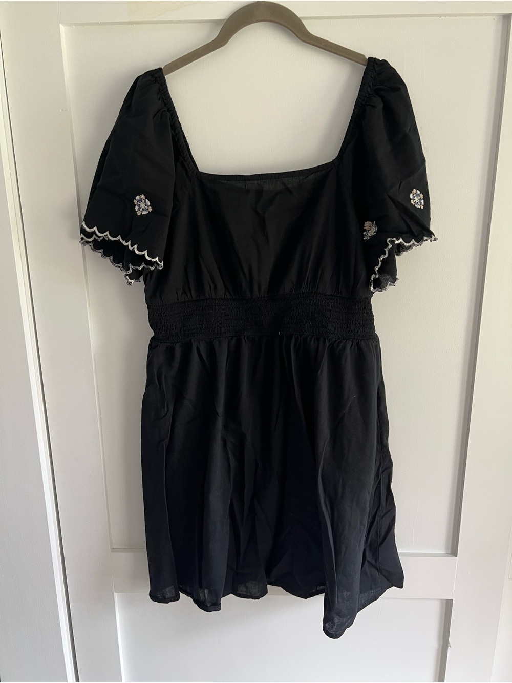 Old Navy Black Off-Shoulder Dress with Elastic Neckline